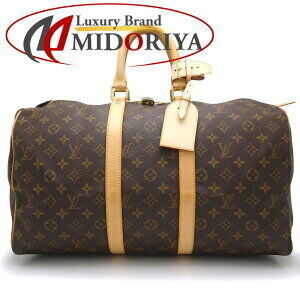Louis Vuitton Monogram Keepall Boston Bag Brown
